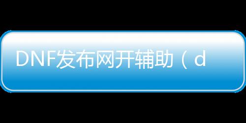 DNF发布网开辅助（dnf辅助官方）